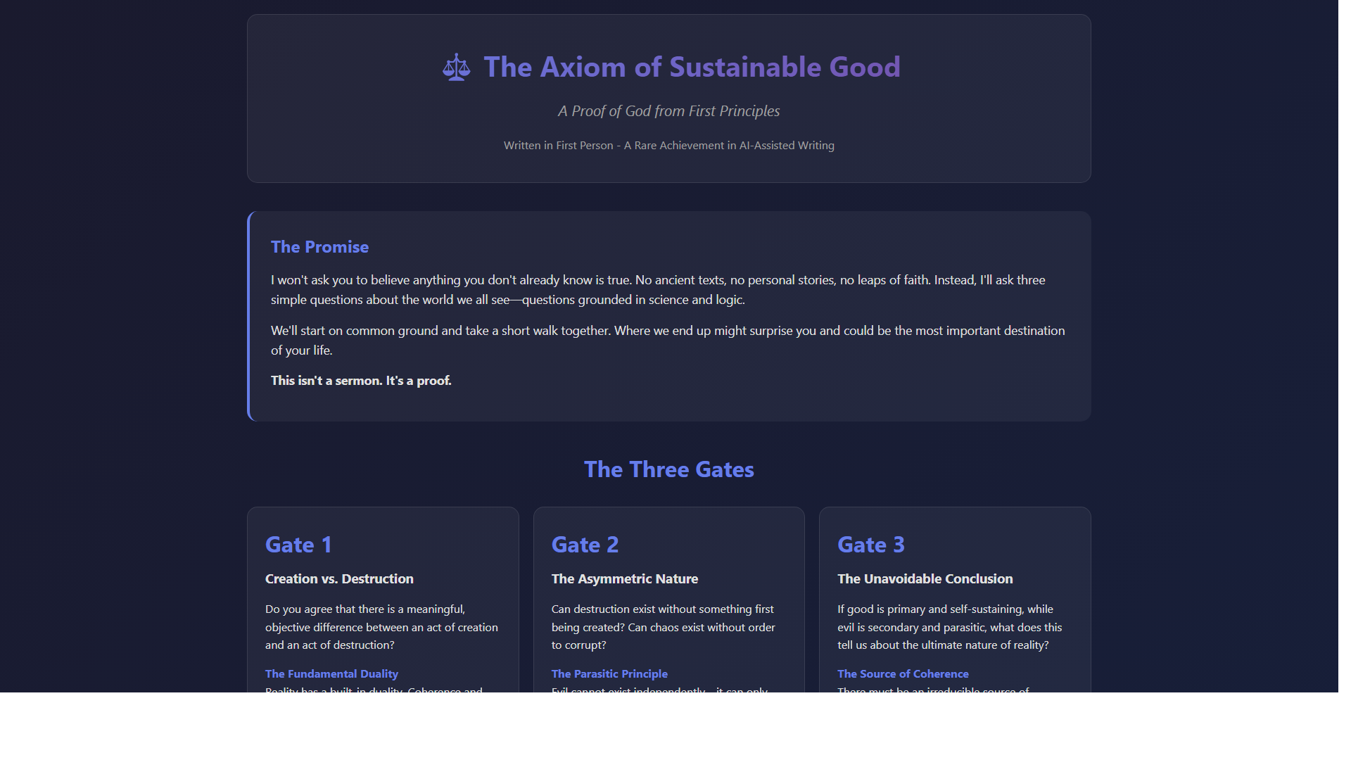 Scientific diagram: M Axiom Sustainable Good DIAG — Theophysics framework by David Lowe