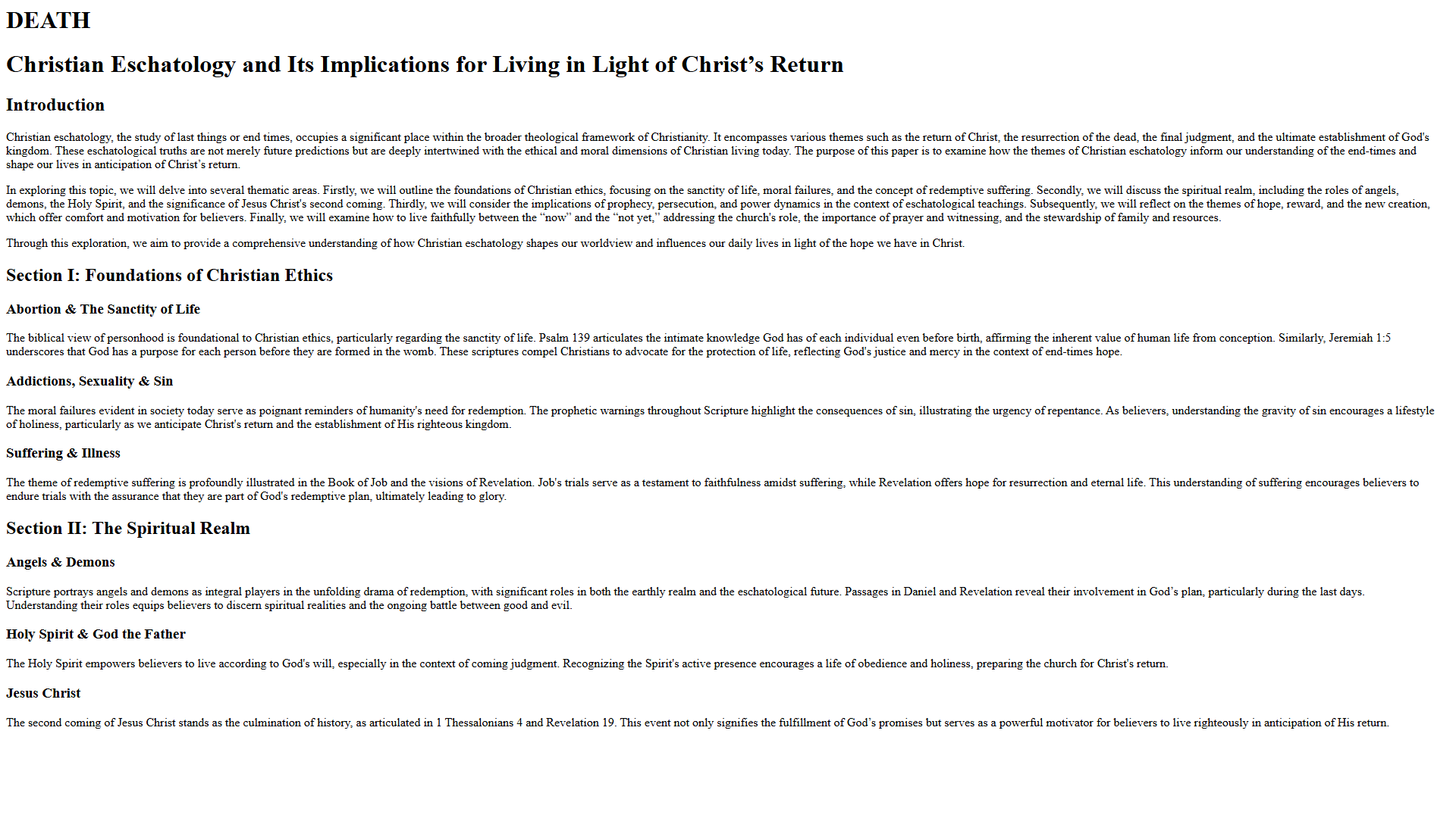 Scientific diagram: S Death DIAG — Theophysics framework by David Lowe