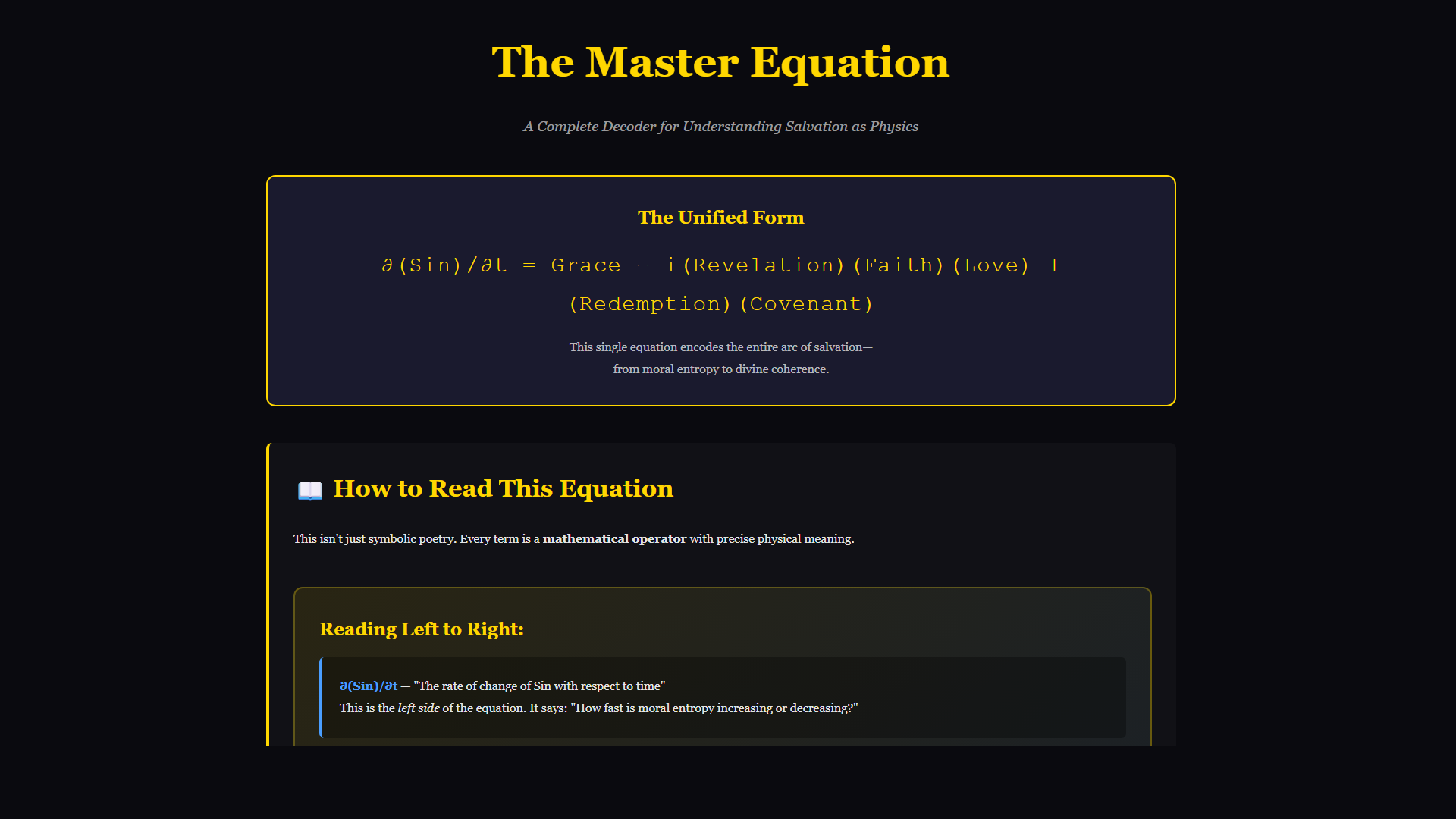 Scientific diagram: S Decoder DIAG — Theophysics framework by David Lowe