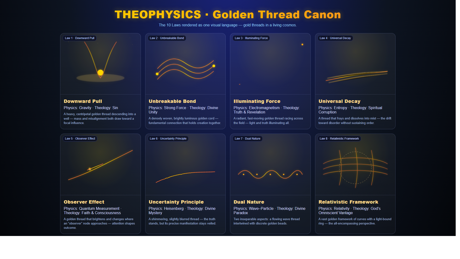 Scientific diagram: S Golden Thread Canon DIAG — Theophysics framework by David Lowe