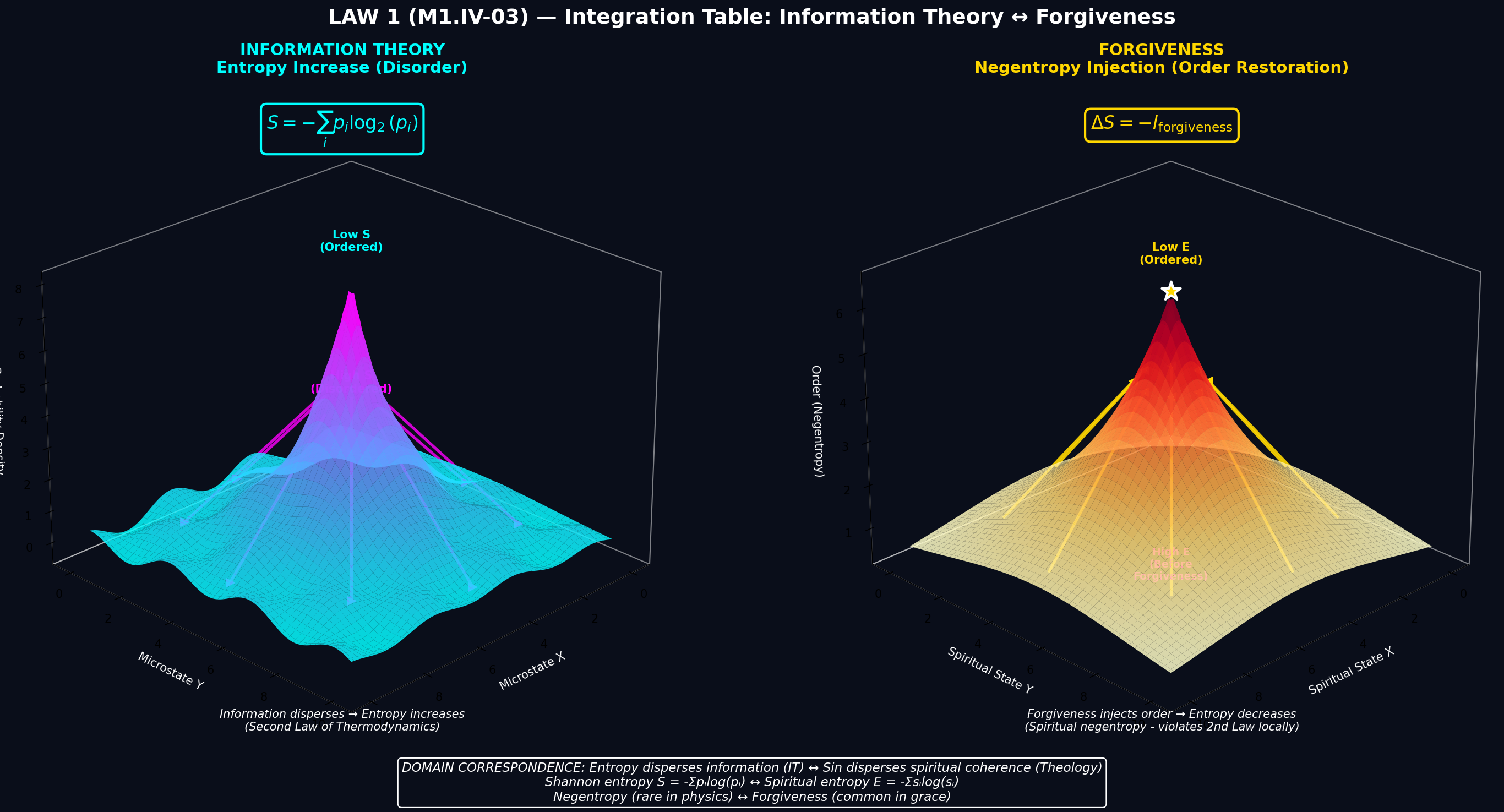 Mathematical equation diagram: M1 IV 03 information forgiveness correspondence 3d — Theophysics framework by David Lowe