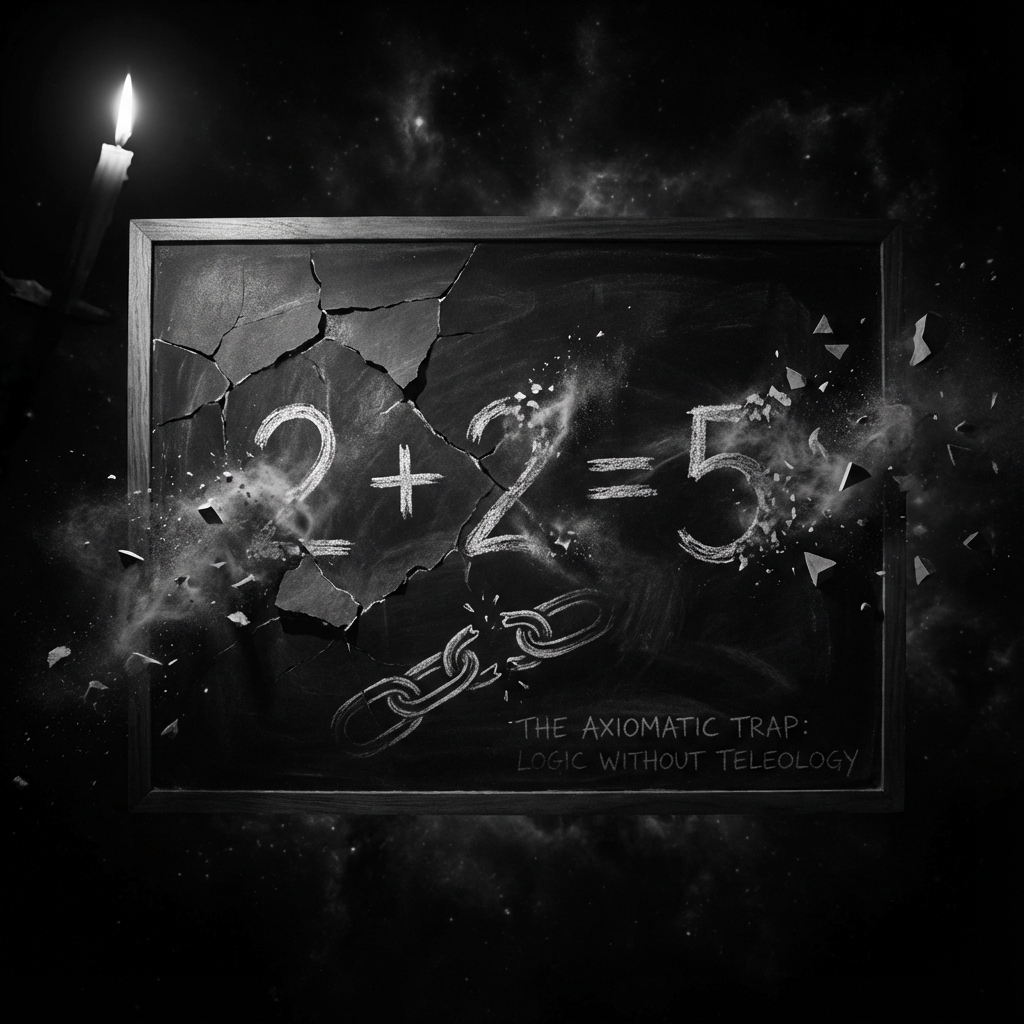 Research paper figure: two plus two equals five — Theophysics framework by David Lowe