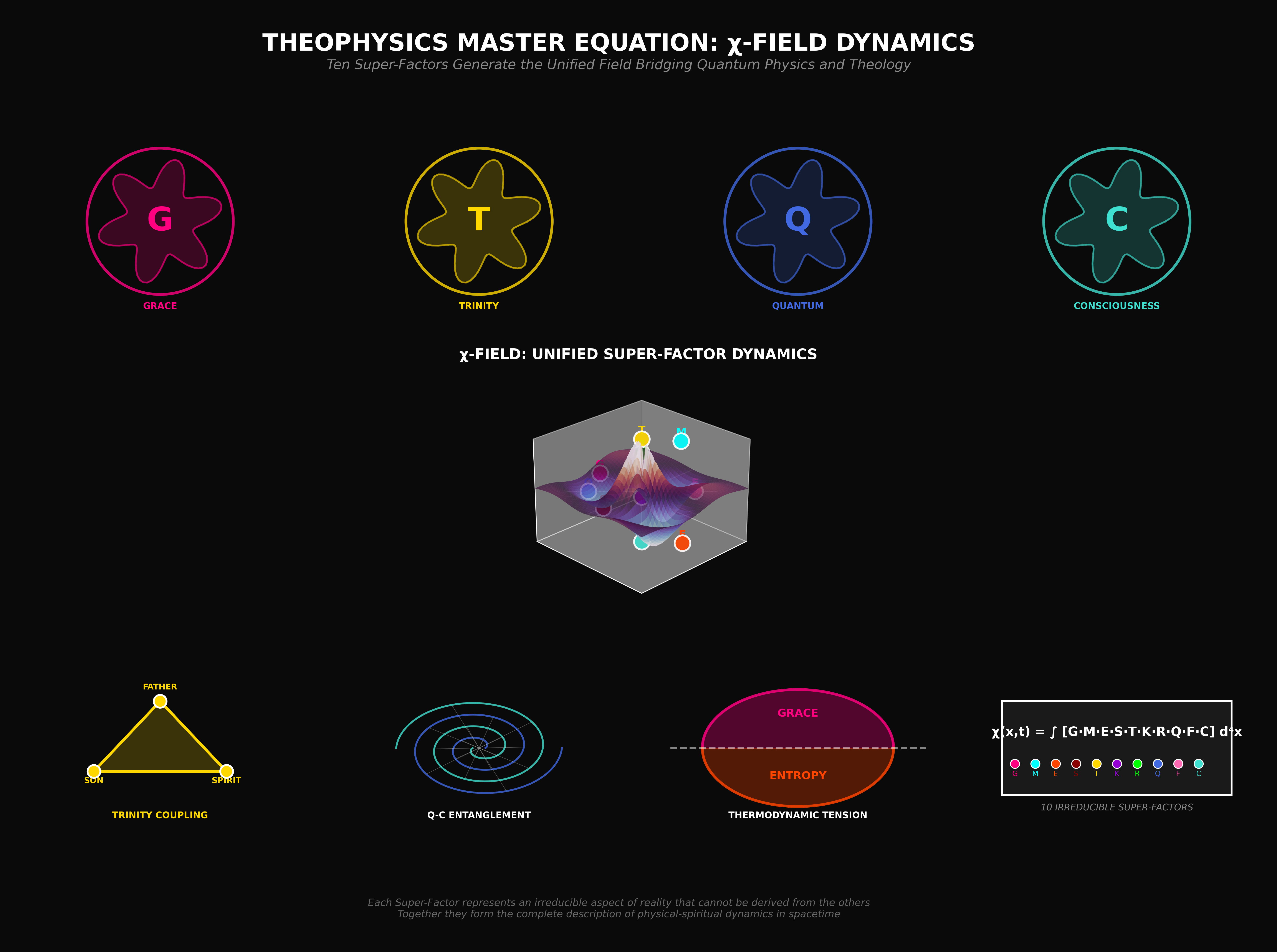 Theological framework visualization: T ME 01 Logos Field Master Equation DIAG — Theophysics framework by David Lowe