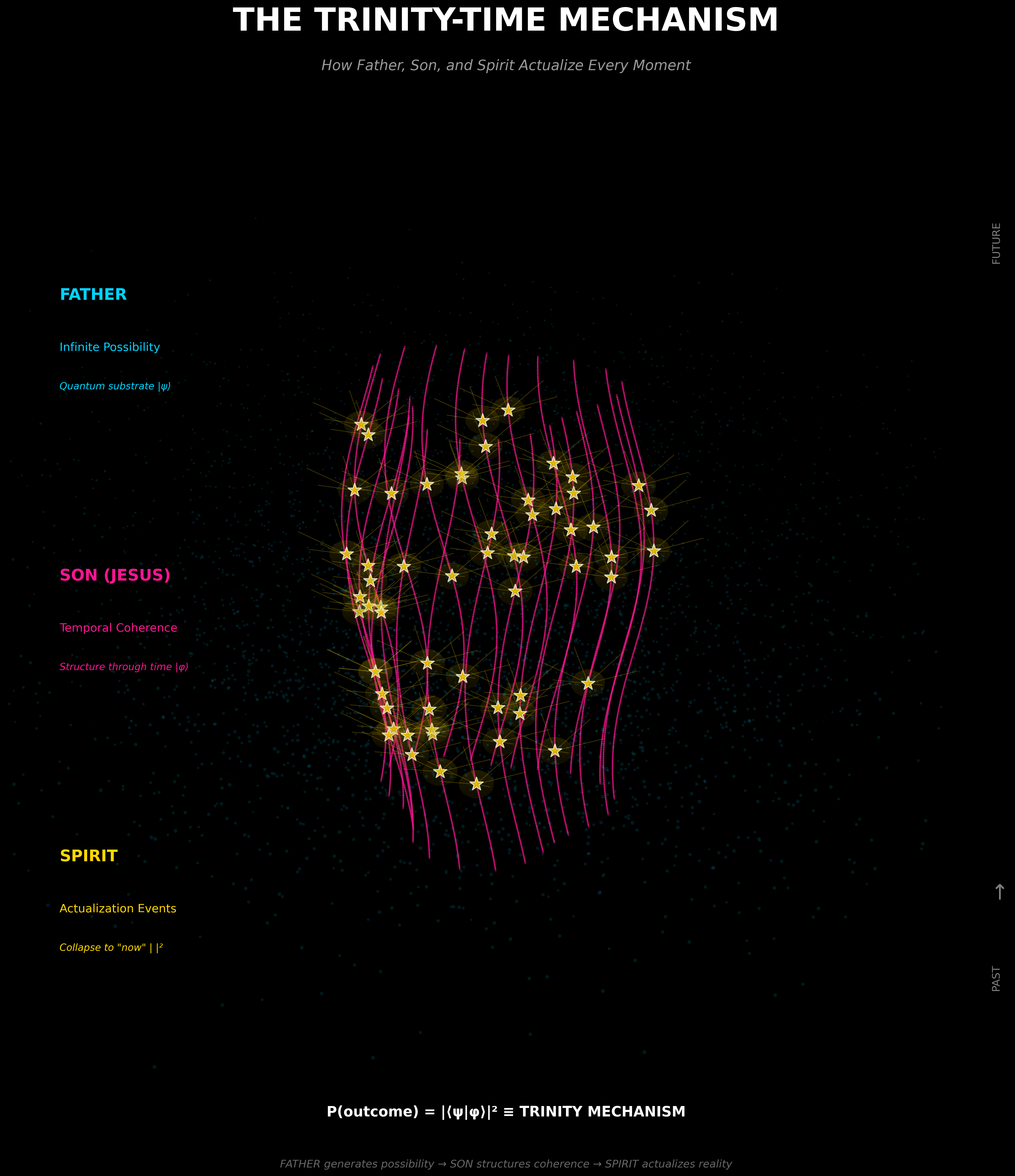Theological framework visualization: T Trinity Mechanism Clean DIAG — Theophysics framework by David Lowe