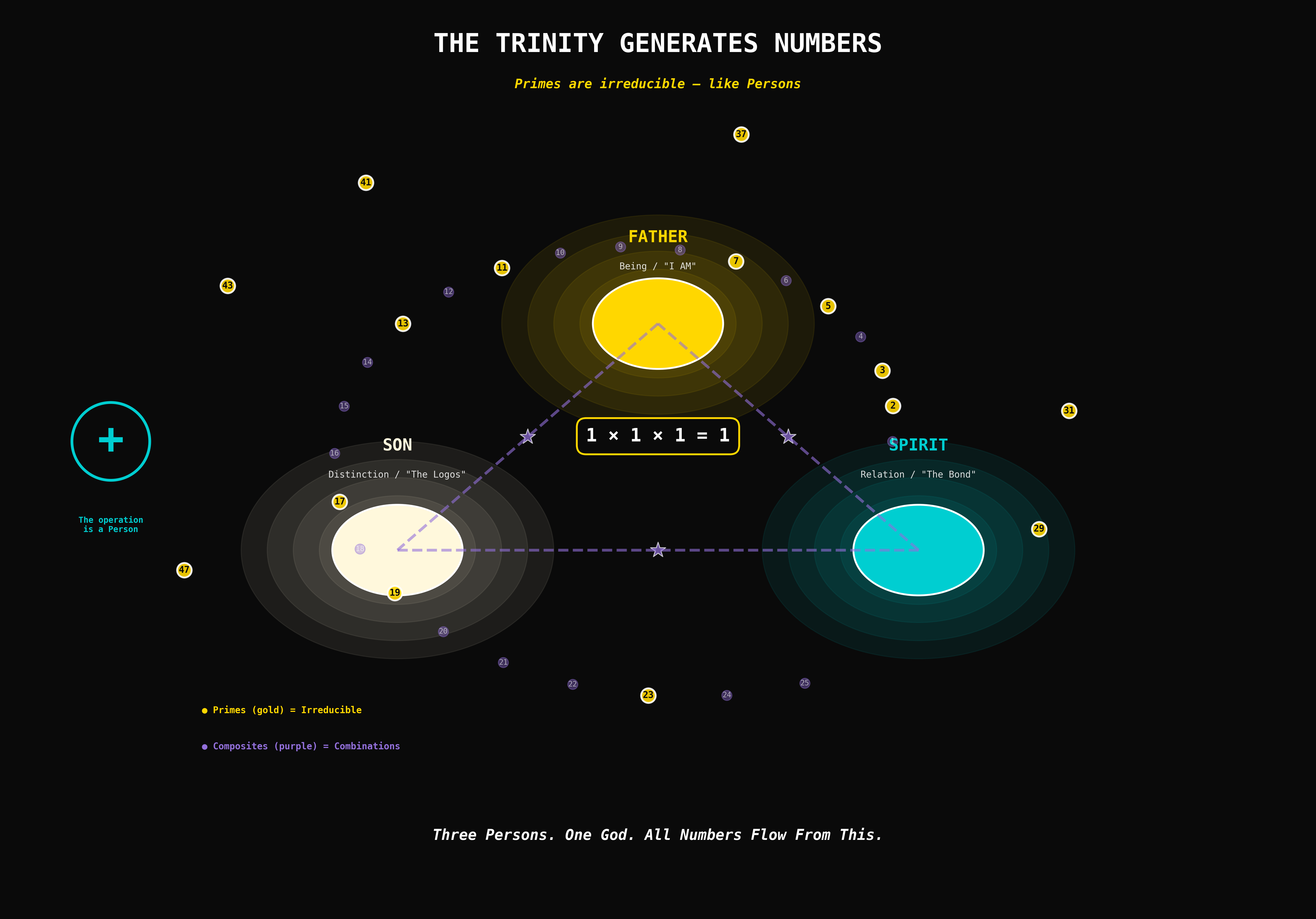 Theological framework visualization: T Vis Trinity Numbers V2 DIAG — Theophysics framework by David Lowe